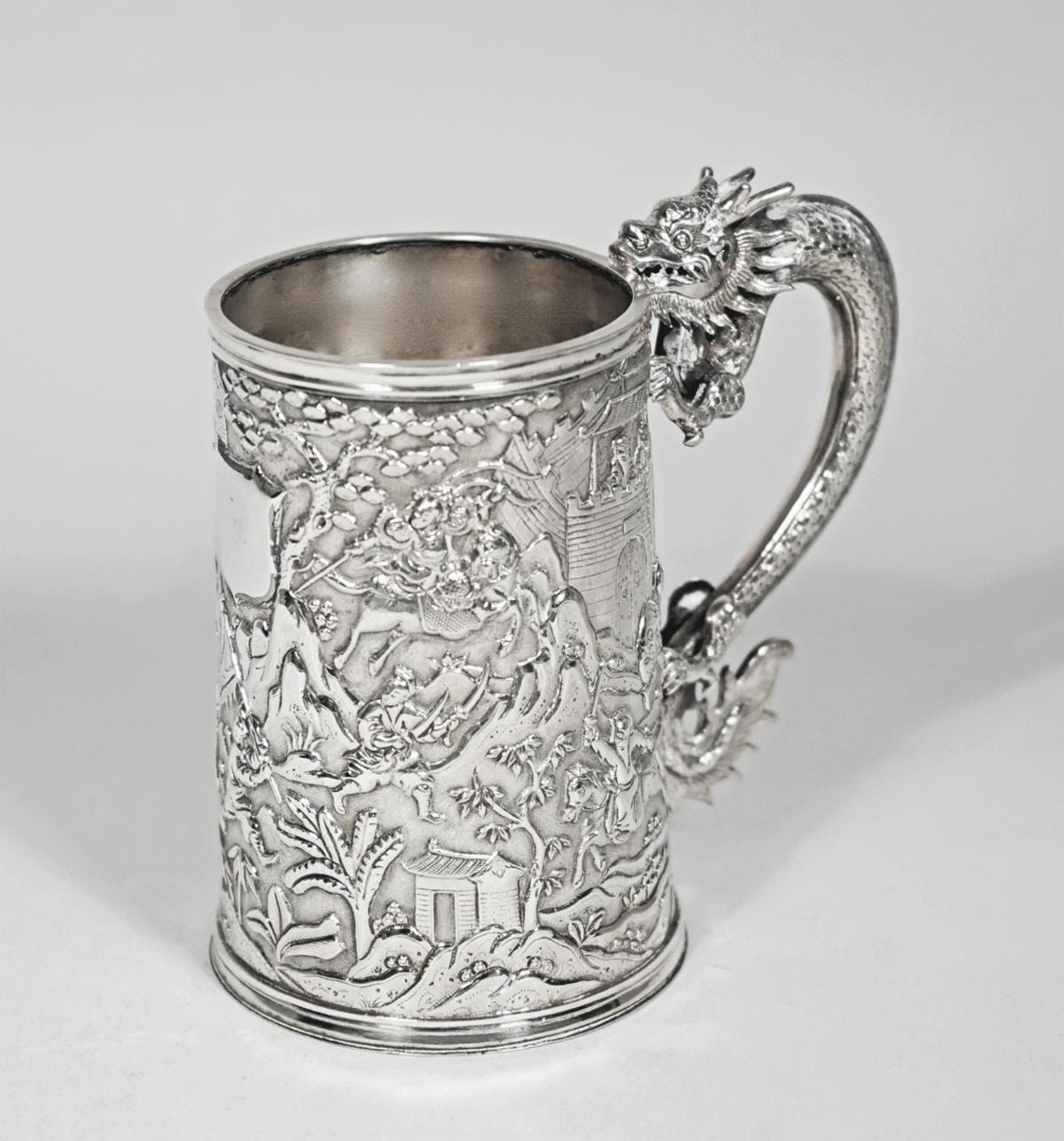 Chinese Export Silver Mug 
